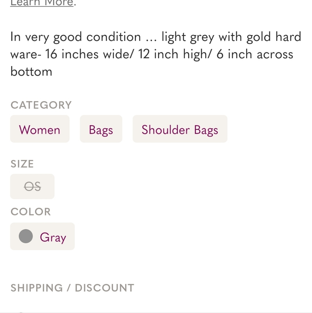 Burberry Gray Leather Shoulder Bag - Picture 11 of 11